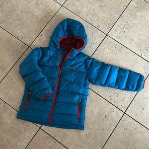 BOYS PATAGONIA HI-LOFT DOWN SWEATER HOODIE BOYS S 7-8